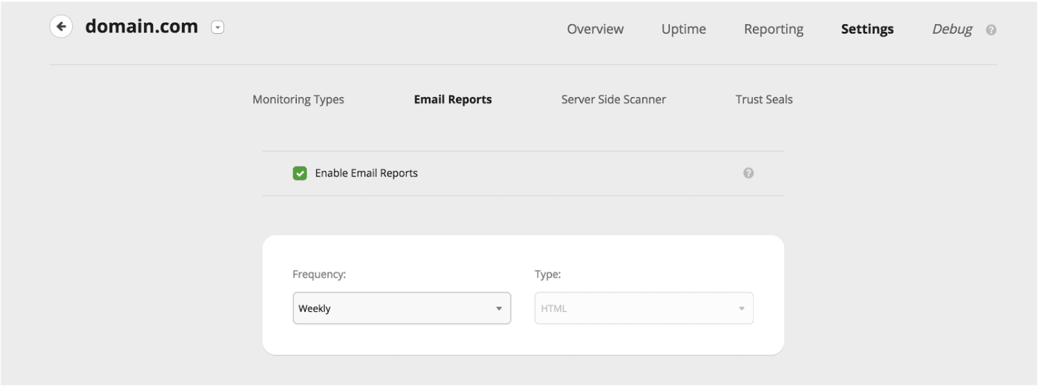 Enable Reports