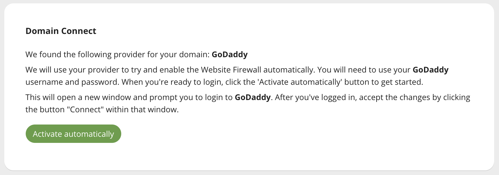 Firewall do site com GoDaddy